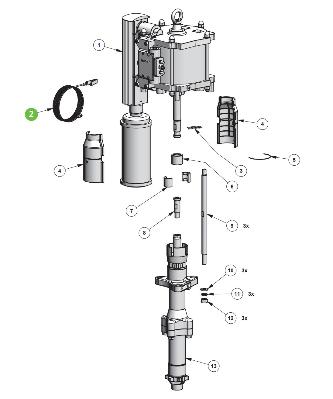 Binks 0114-016243 Grounding Wire Kit