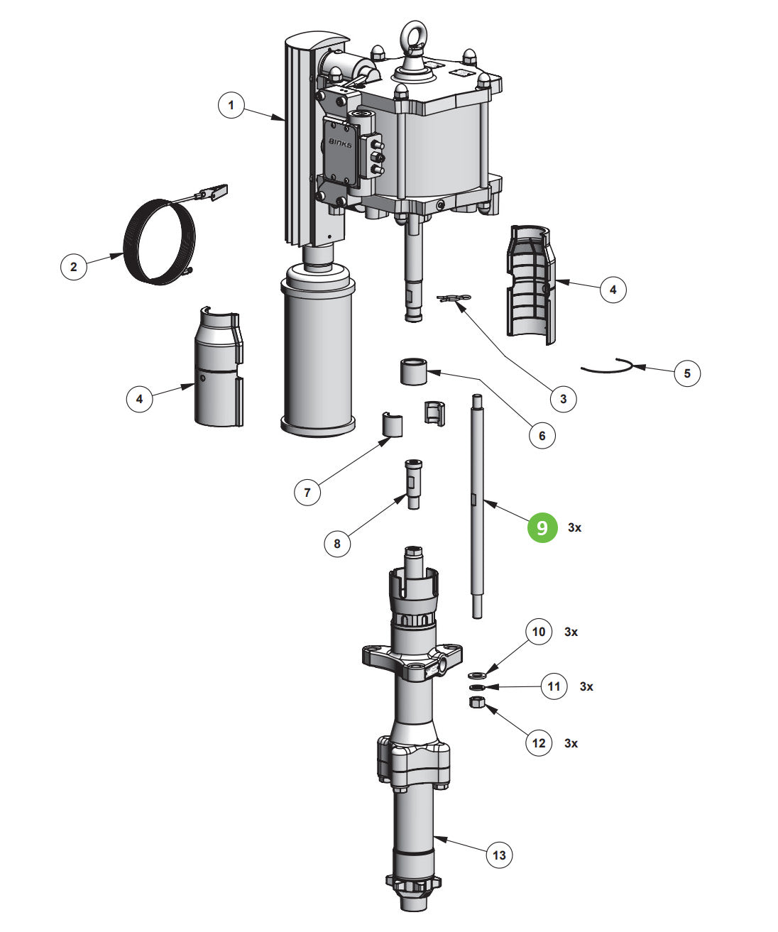 Binks 0115-010444 Tie Rod