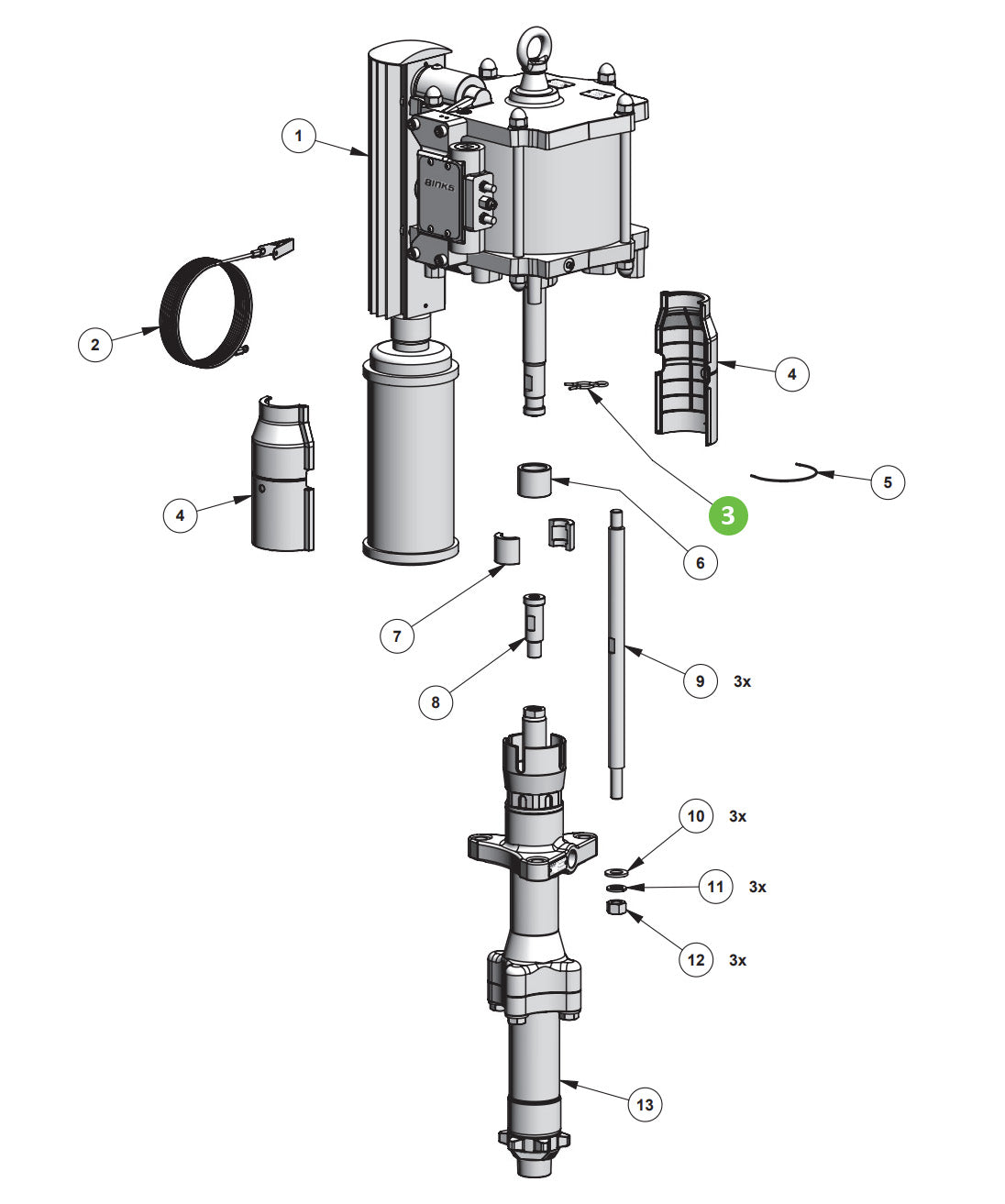 Binks 0115-010450 Hairpin Clip