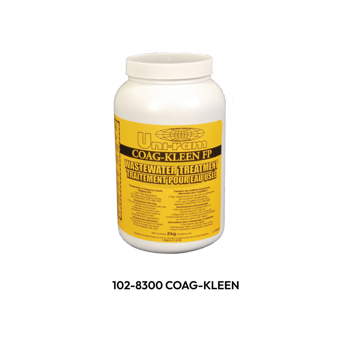 Uni-Ram 102-8300 COAG-KLEEN Flocculant Granules, 2 KG