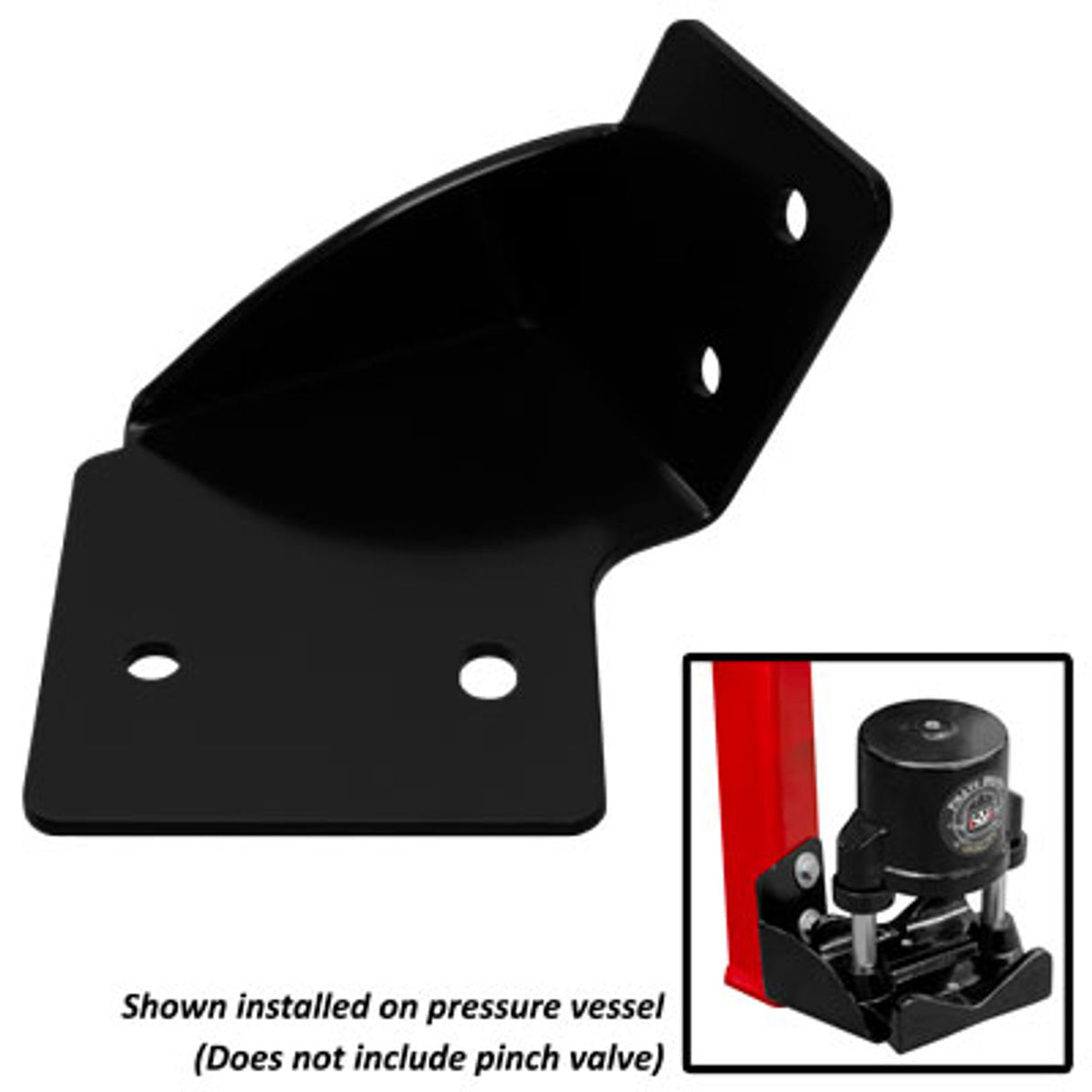 Pirate Brand - KEY HOUSTON Style, Bracket, Mounting for #400 Pinch Valve on 300-350P&S and 600-650P&S Vessels