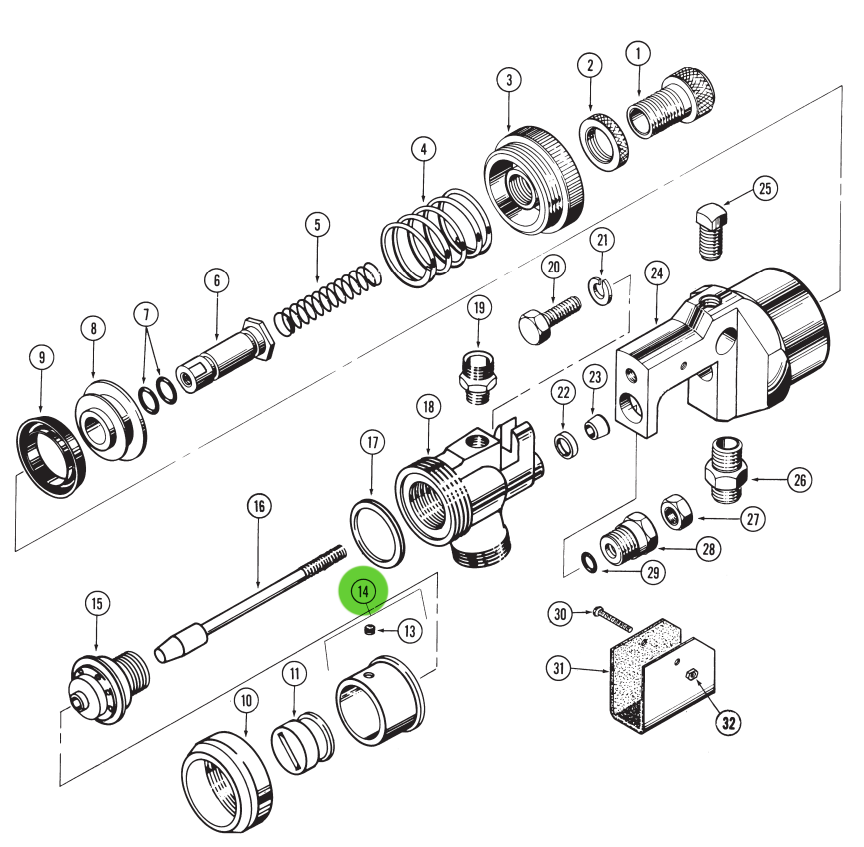 Binks 54-1924 Base Assembly