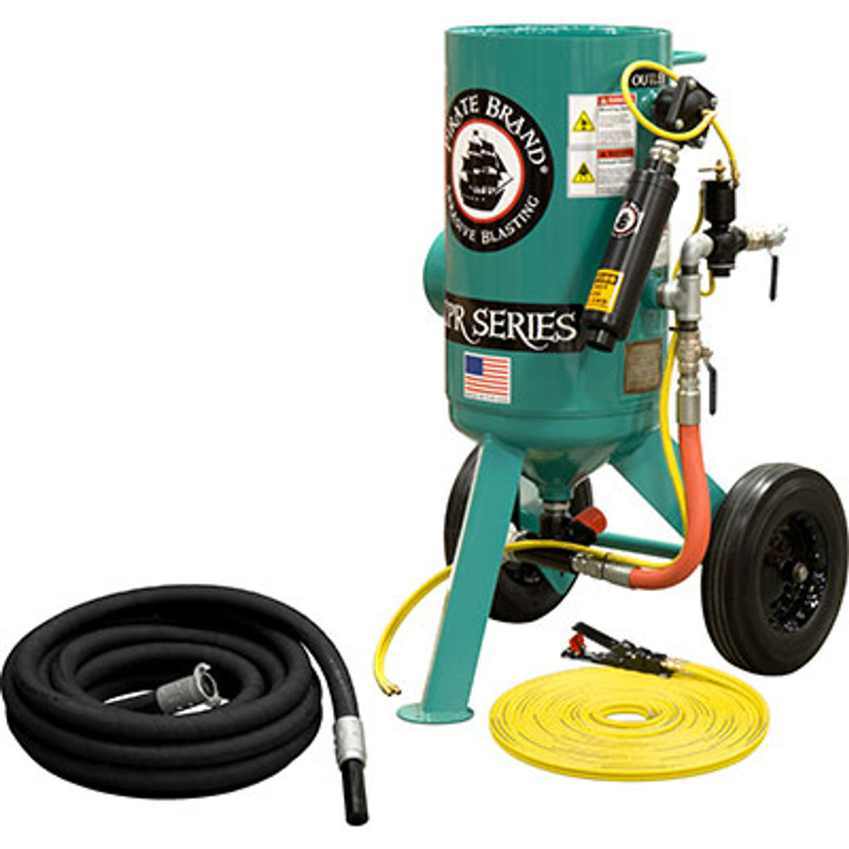 Pirate Brand, C-SERIES, 3 cu ft., BRONZE Blasting Package - Blast Pot, Portable, Pressure RELEASE System, Pneumatic Controls w/MPV Metering Valve