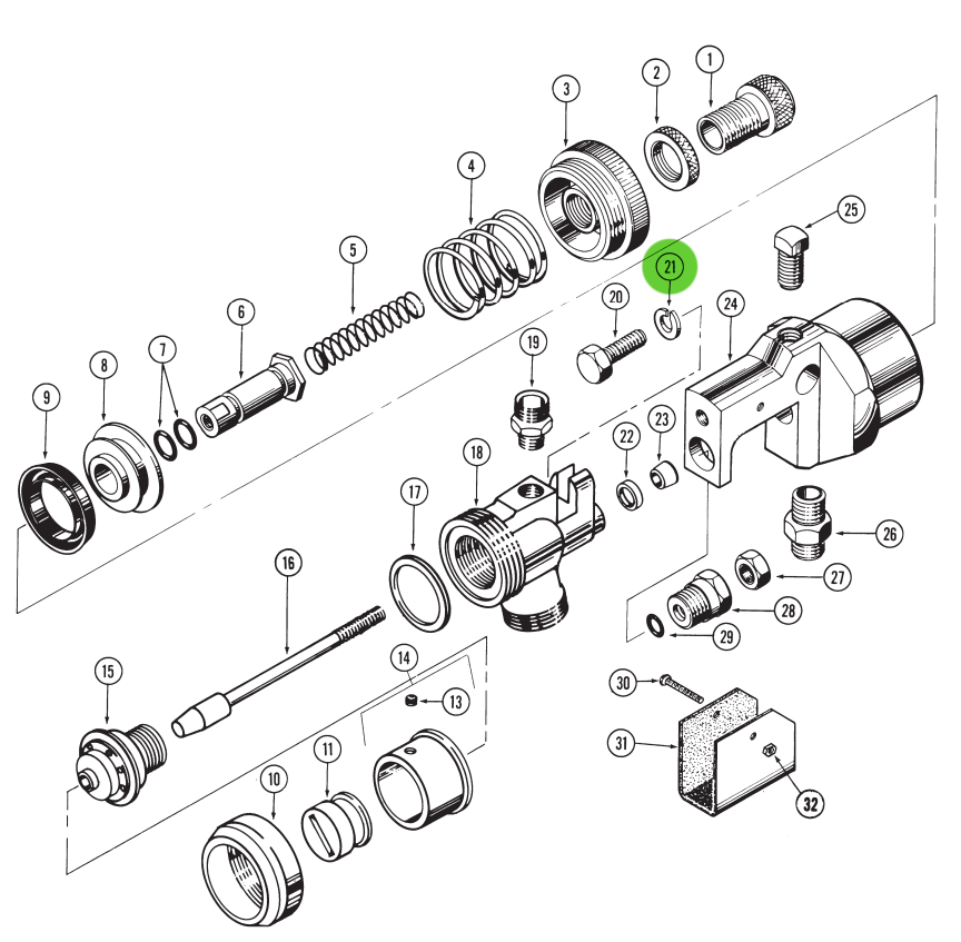 Binks 20-1041-1 Lockwasher 1/4 x 0.453 OD