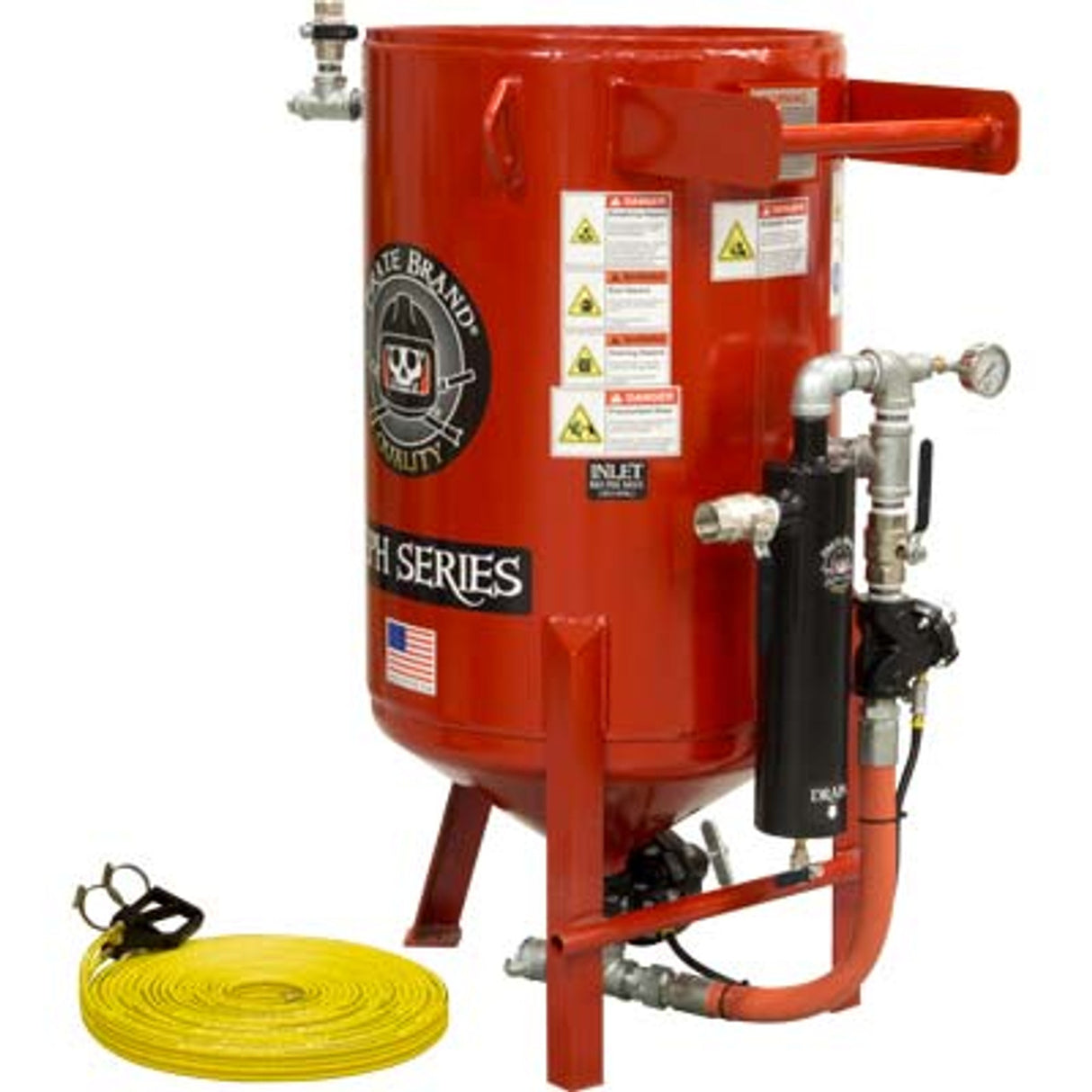 Pirate Brand, E-Series, BLAST ROOM SERIES, 6.5 cu ft., Blast Pot, STATIONARY, Pressure HOLD System, Pneumatic Controls