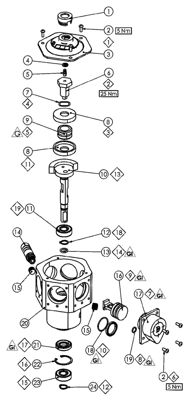 Binks 1/2 HP Air Motor Parts and Accessories - Total Finishing Supplies