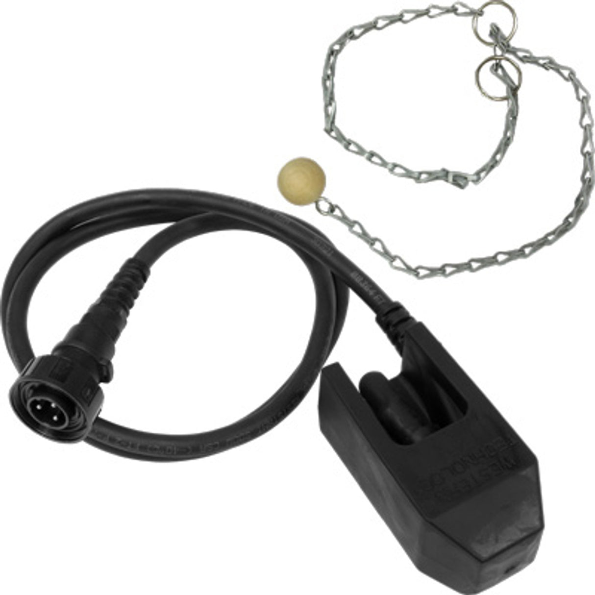 Pirate Brand - KEY HOUSTON Style, Electric Sealed Remote Control Switch w/ Ball & Chain, 3 Prong Sealed Waterproof Connector (Appropriate for Use With Steel Abrasives)