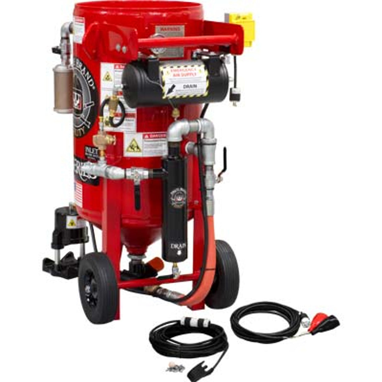 Pirate Brand, K-Series, 3.5 cu ft., BASE Blasting Package - Blast Pot, Portable, Pressure HOLD System, 12VDC Electric Controls w/ MPV Metering Valve