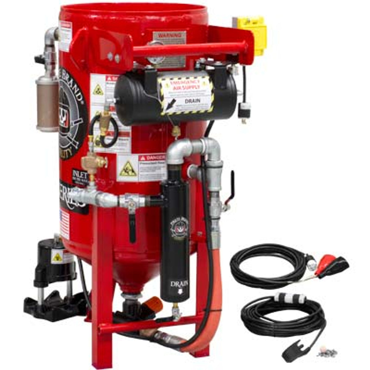 Pirate Brand, K-Series, 3.5 cu ft., Blast Pot, STATIONARY, Pressure HOLD System, 12VDC Electric Controls w/ MPV Metering Valve