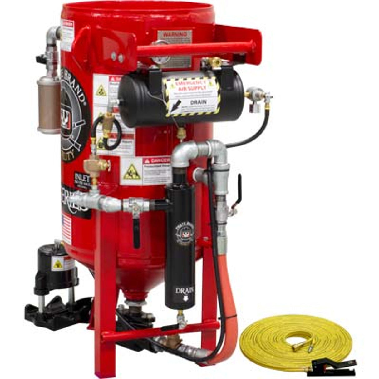 Pirate Brand, K-Series, 3.5 cu ft., Blast Pot, STATIONARY, Pressure HOLD System, Pneumatic Controls w/ #100 Metering Valve