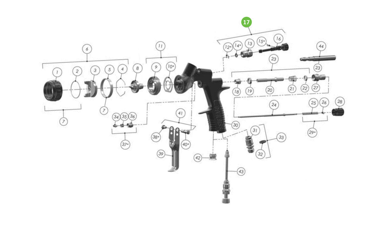 DeVilbiss TEKNA ProLite, Spreader Valve Assembly 702730
