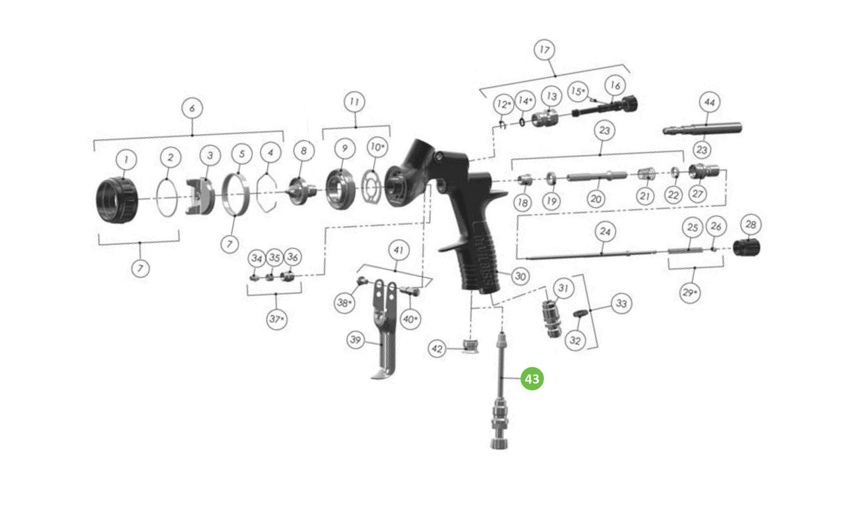 DeVilbiss TEKNA ProLite, Cheater Valve 702737