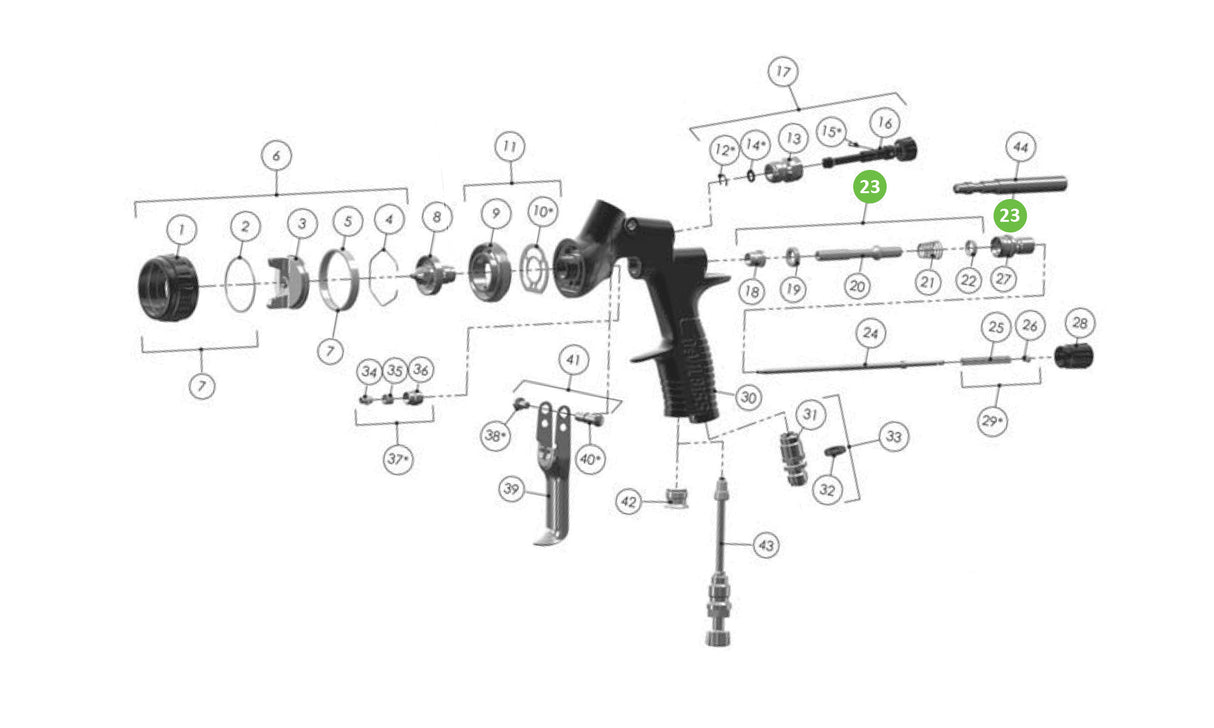 DeVilbiss TEKNA ProLite, Air Valve Kit 703530