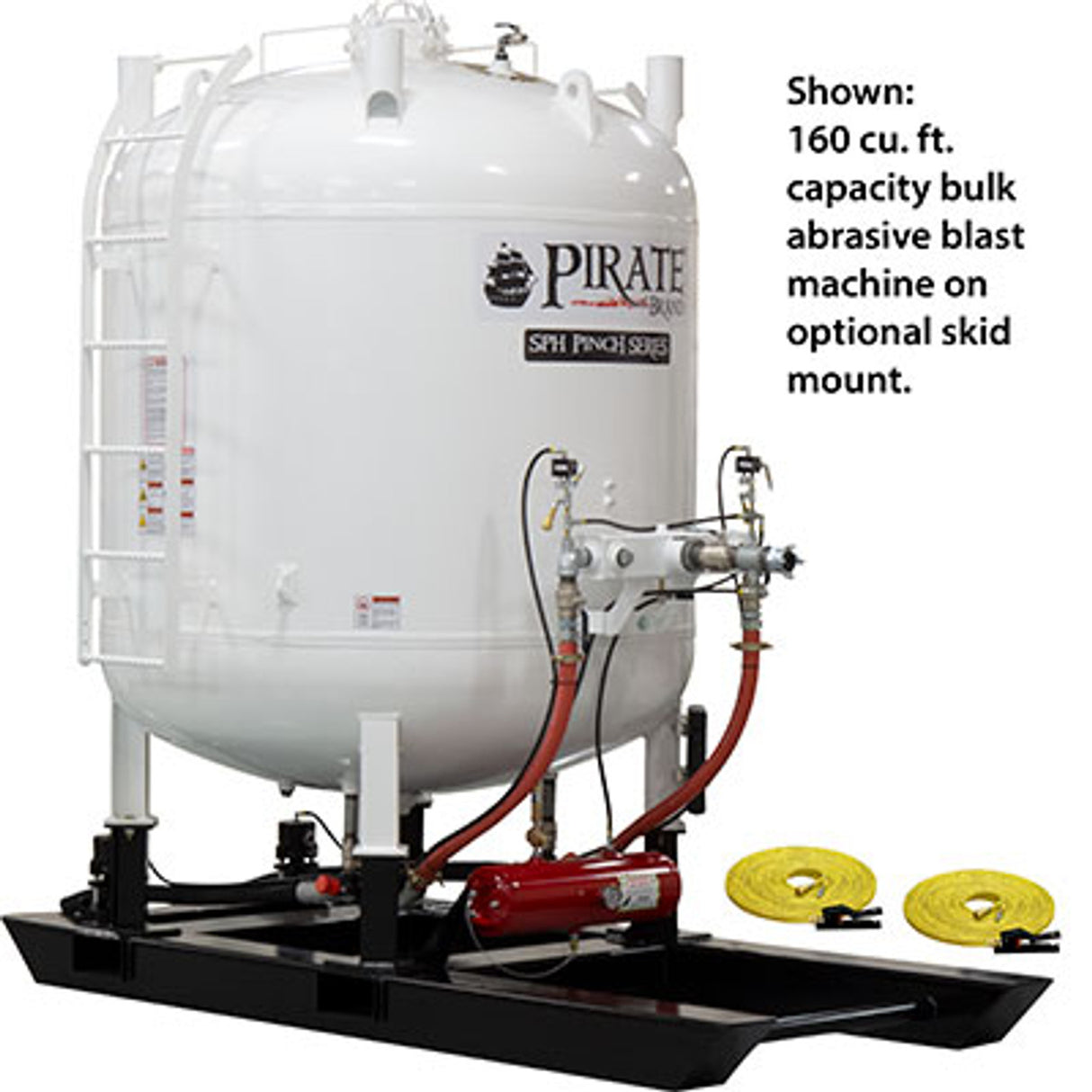 Pirate Brand - SPH Pinch, Bulk Blast Pot, 160 cu ft, Pneumatic Controls