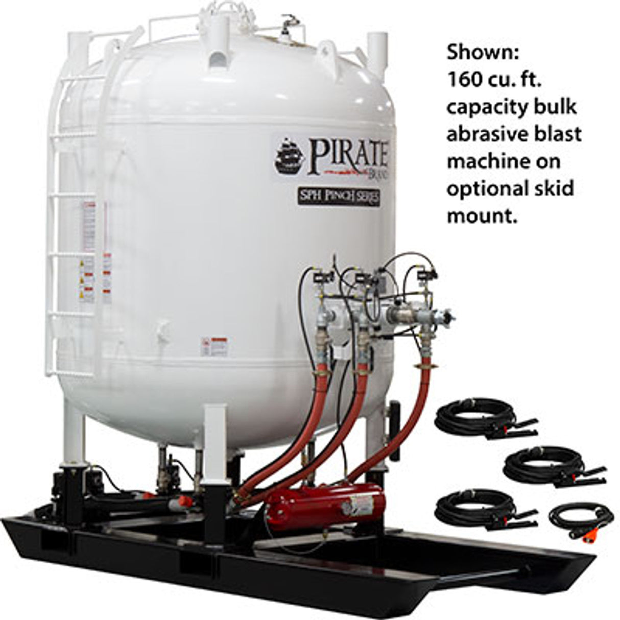 Pirate Brand - SPH Pinch, Bulk Blast Pot, 160 cu ft, 12 VDC Electric Controls
