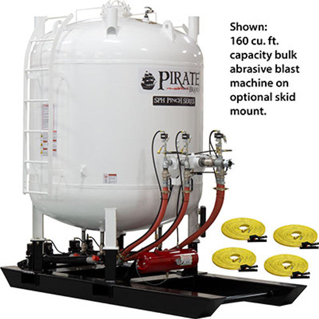 Pirate Brand - SPH Pinch, Bulk Blast Pot, 160 cu ft, Pneumatic Controls