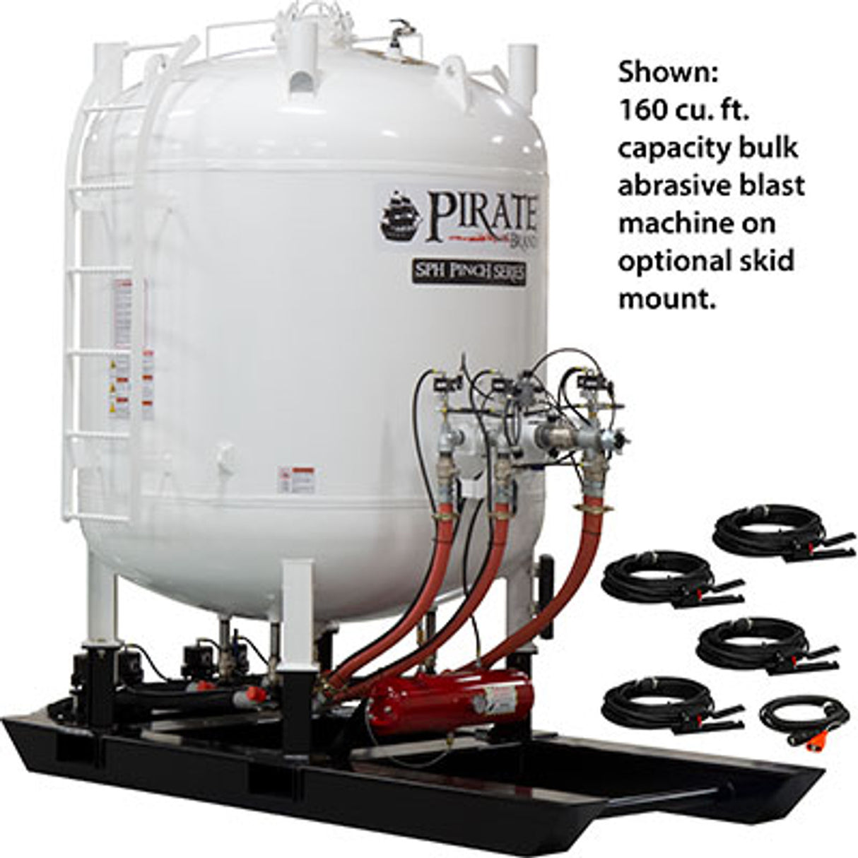 Pirate Brand - SPH Pinch, Bulk Blast Pot, 160 cu ft, 12 VDC Electric Controls