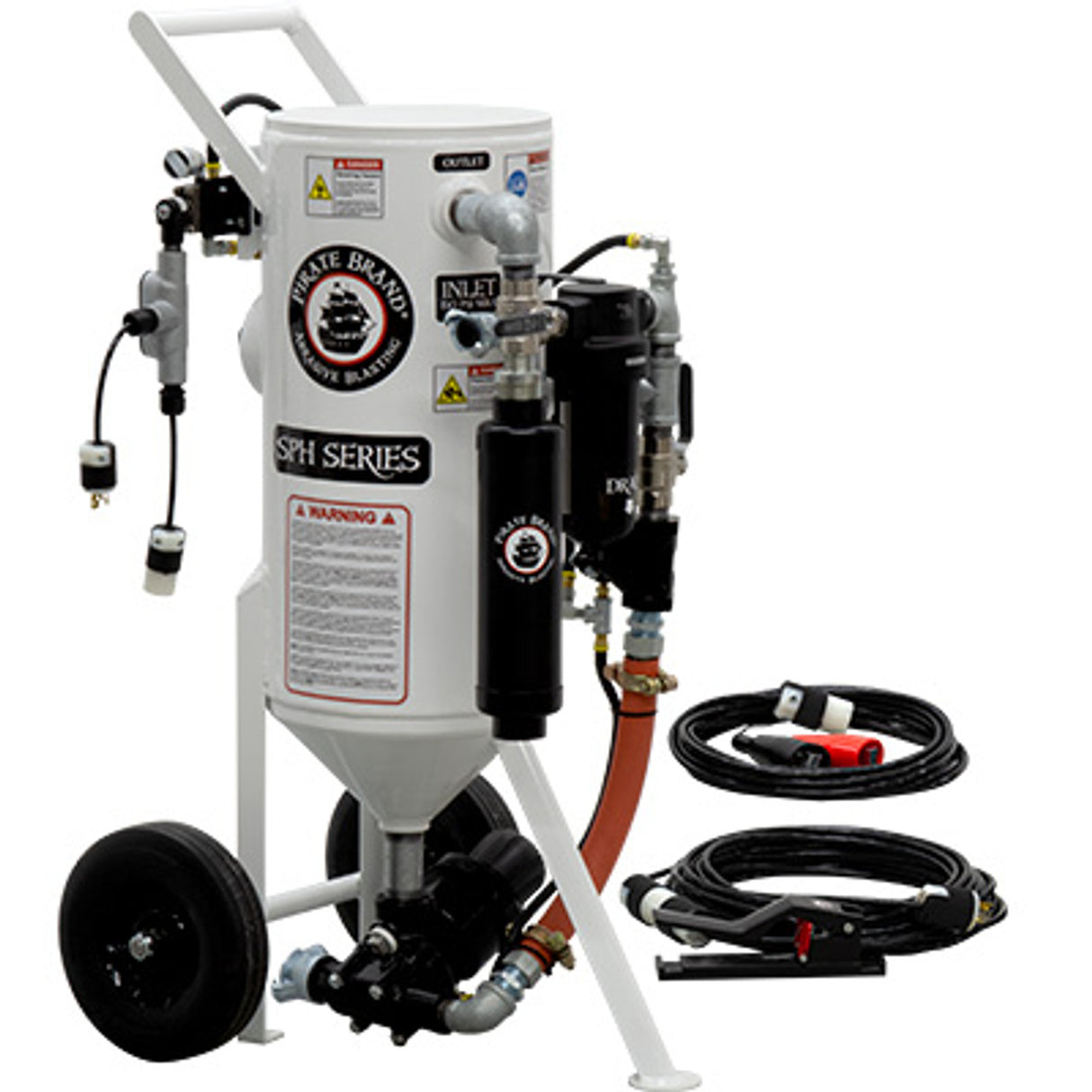 Pirate Brand, S-Series-Special Units, 1.5 cu ft. - Blast Pot, Portable, Pressure HOLD System, 12VDC Electric Controls + APVII™ Metering Valve