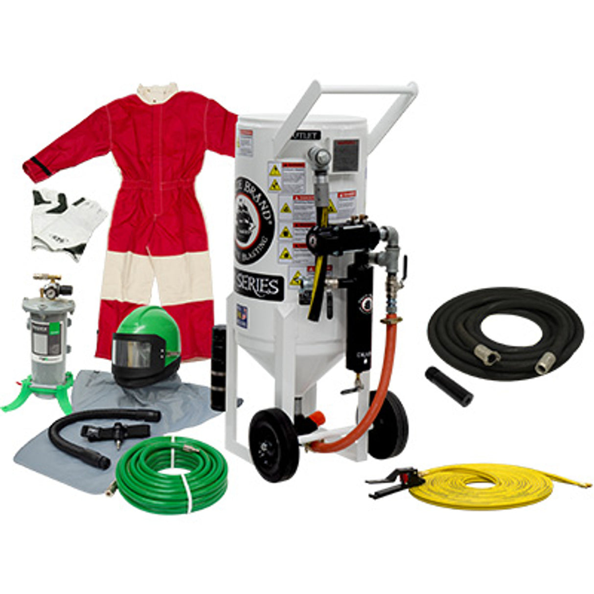 Pirate Brand, S-Series, 3.5 cu ft., SILVER Blasting Package - Blast Pot, Portable, Pressure RELEASE System, Pneumatic Controls