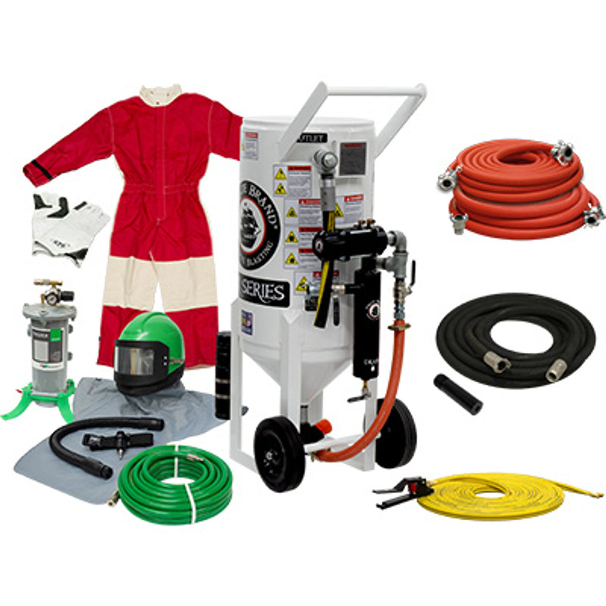 Pirate Brand, S-Series, 3.5 cu ft., GOLD Blasting Package - Blast Pot, Portable, Pressure RELEASE System, Pneumatic Controls