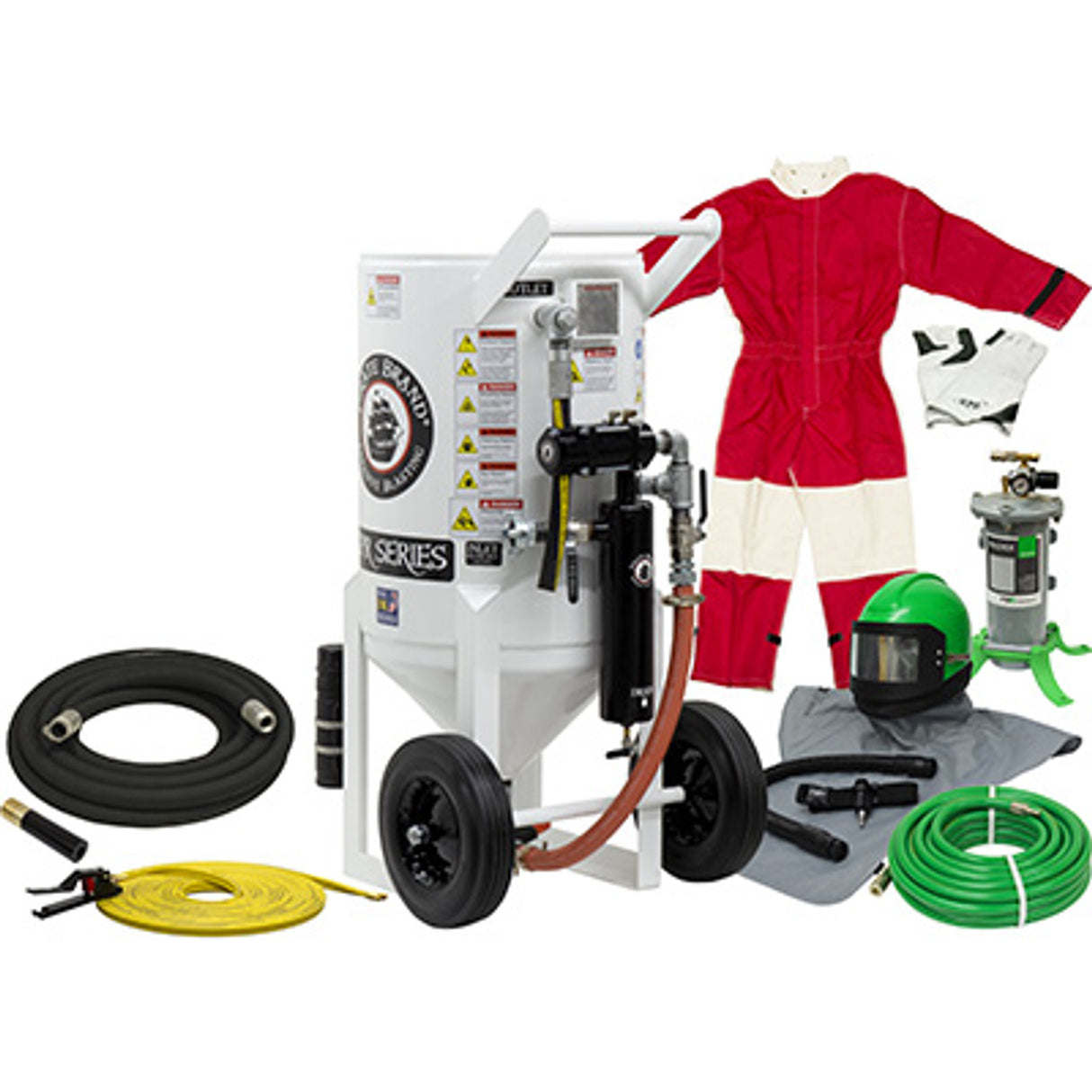 Pirate Brand, S-Series, 6.5 cu ft., SILVER Blasting Package - Blast Pot, Portable, Pressure RELEASE System, Pneumatic Controls