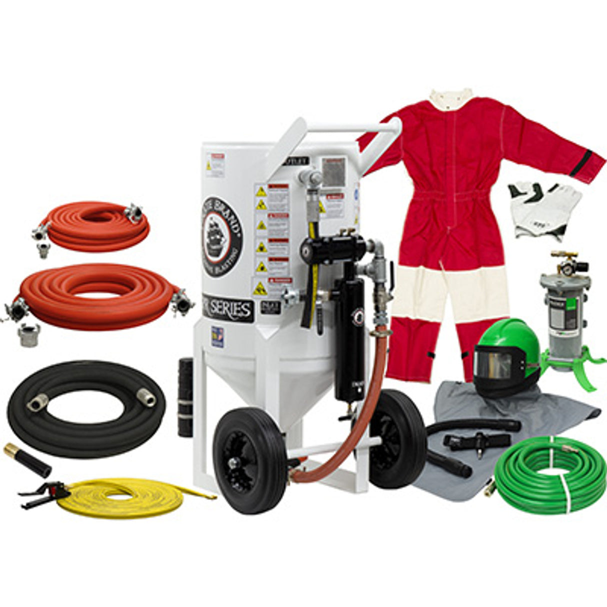 Pirate Brand, S-Series, 6.5 cu ft., GOLD Blasting Package - Blast Pot, Portable, Pressure RELEASE System, Pneumatic Controls