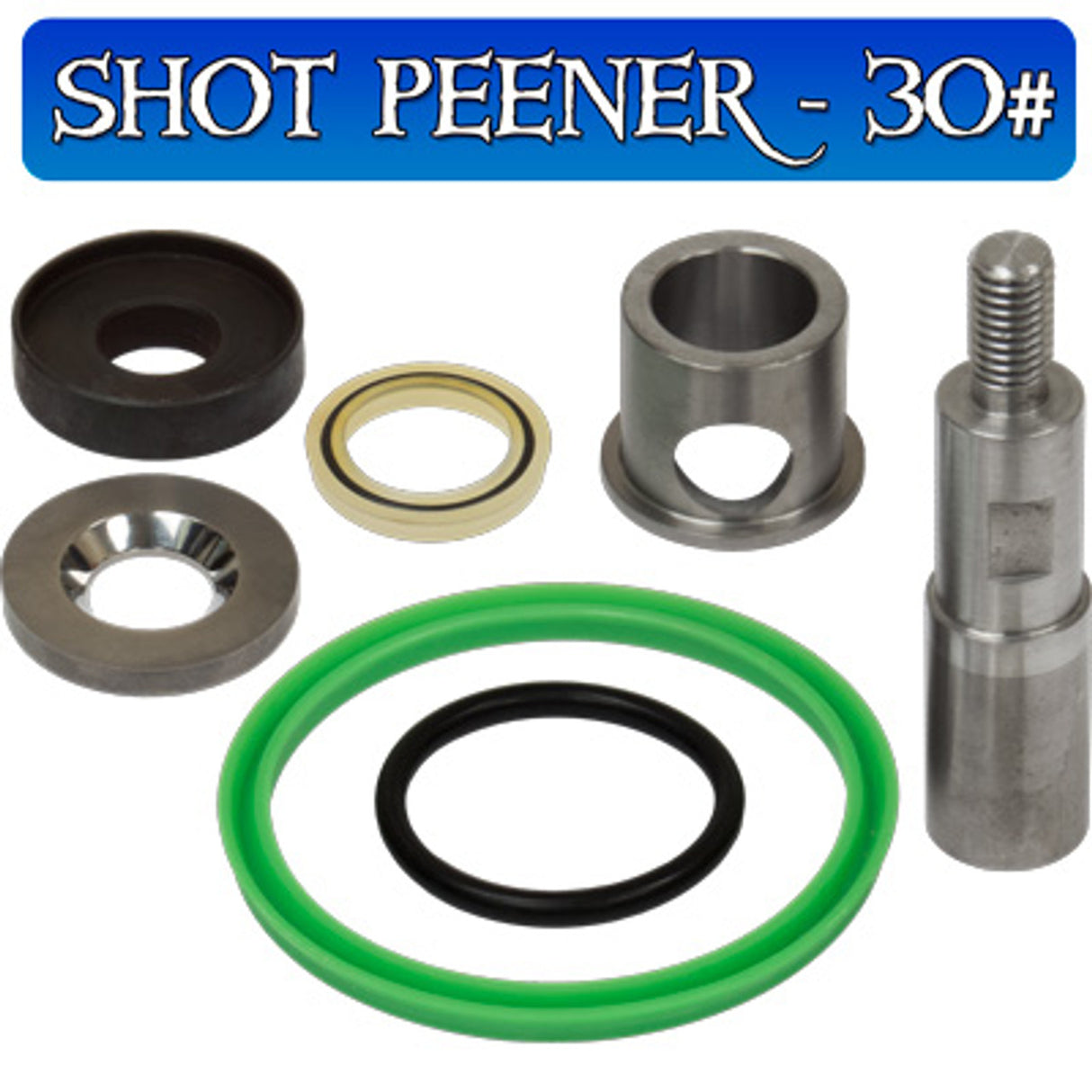 Pirate Brand - Schmidt Mfg Style, APV Shot-Peener-30#, Repair Kit, w/TC Sleeve & Seat, Includes # 6, 8, 10, 12, 16, 17 & 18