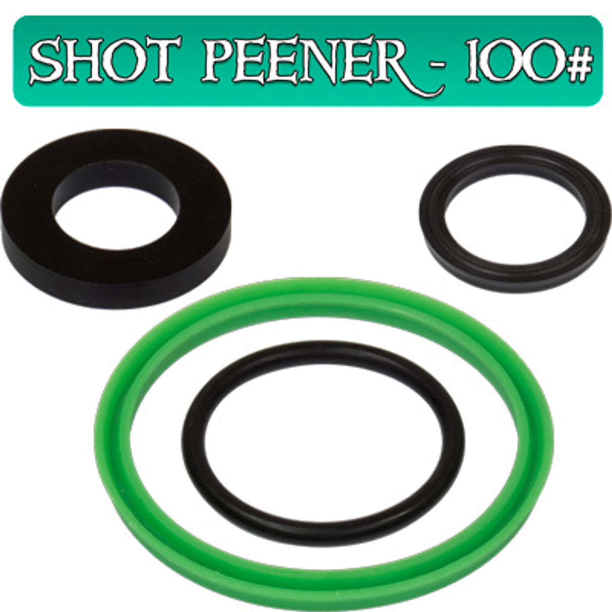 Pirate Brand - Schmidt Mfg Style, APV, Big-Bore™, Shot-Peener-100#, Seal Kit, Seals Only, Includes # 6, 11, 15 & 23