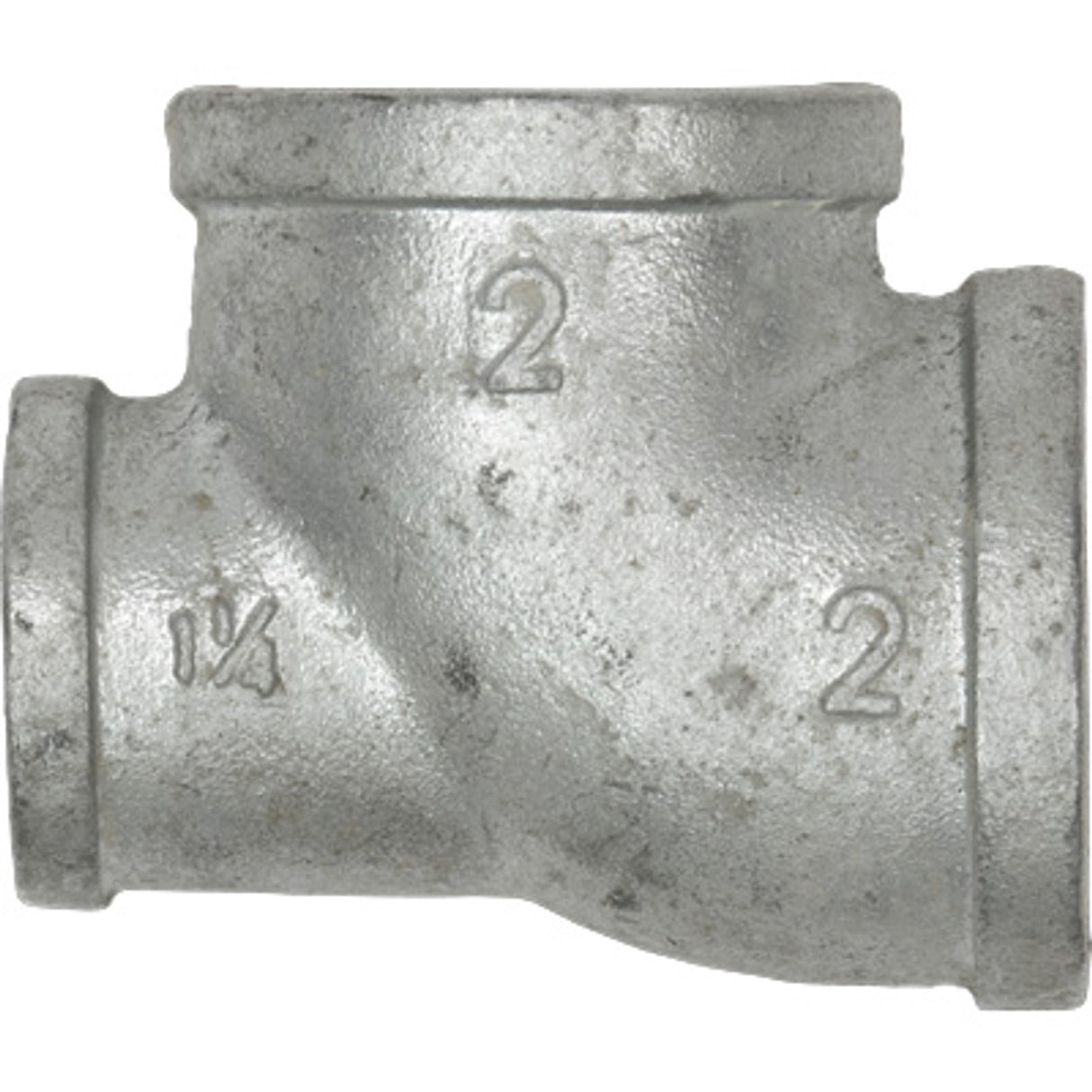 Pirate Brand - Schmidt Mfg Style, Tee, 90°, Galvanized, 2" x 1-1/4" x 2"