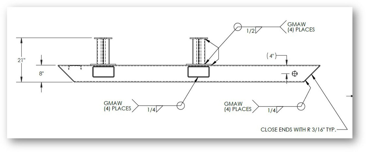 Pirate Brand - Skid, Bulk Unit Mount w/Gravel-Guard™ Elevated Fork Pockets