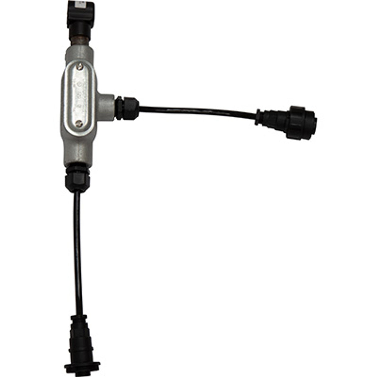 Pirate Brand - Schmidt Mfg Style, Junction Tee Assembly, Small & Bulk Blasters, 12VDC w/ Sealed Waterproof Connectors, (1) Outlet