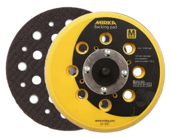 Mirka 5" 28-Hole Grip Backup Pad With Pad Saver, 915GV28