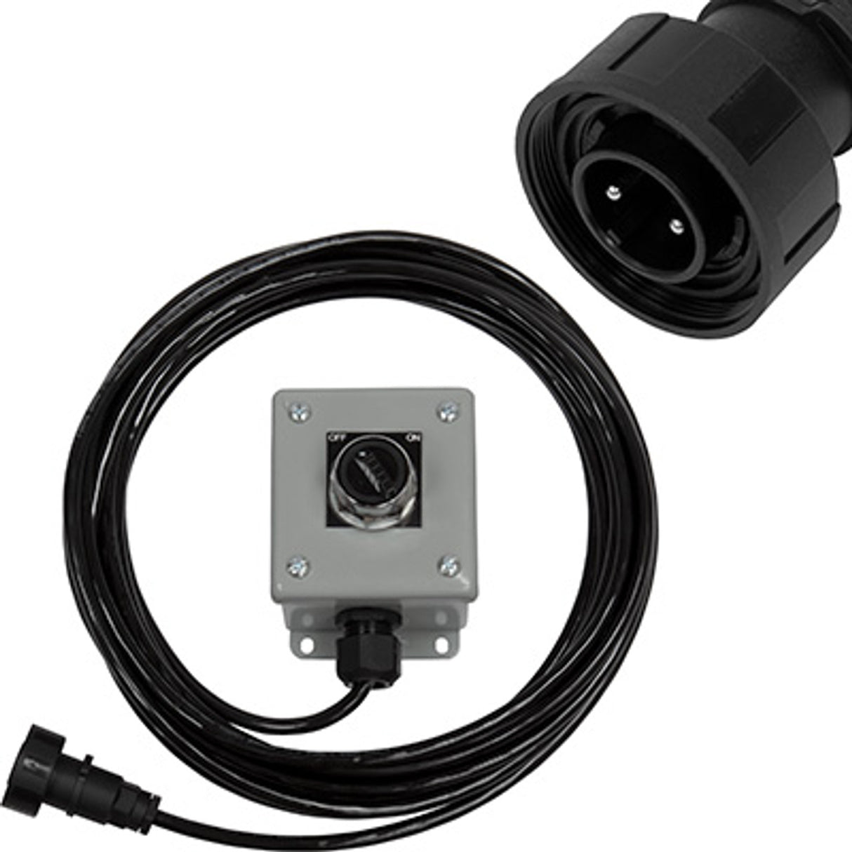 Pirate Brand - Schmidt Mfg Style, Selector Switch Operator w/Sealed Waterproof Connector, 25', 2 Prong, X-Treme Duty™ Urethane Control Cord