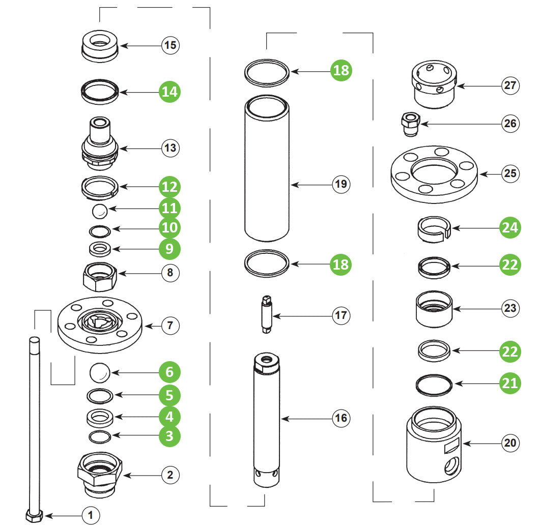 Binks 106-1256 Soft Seal Kit