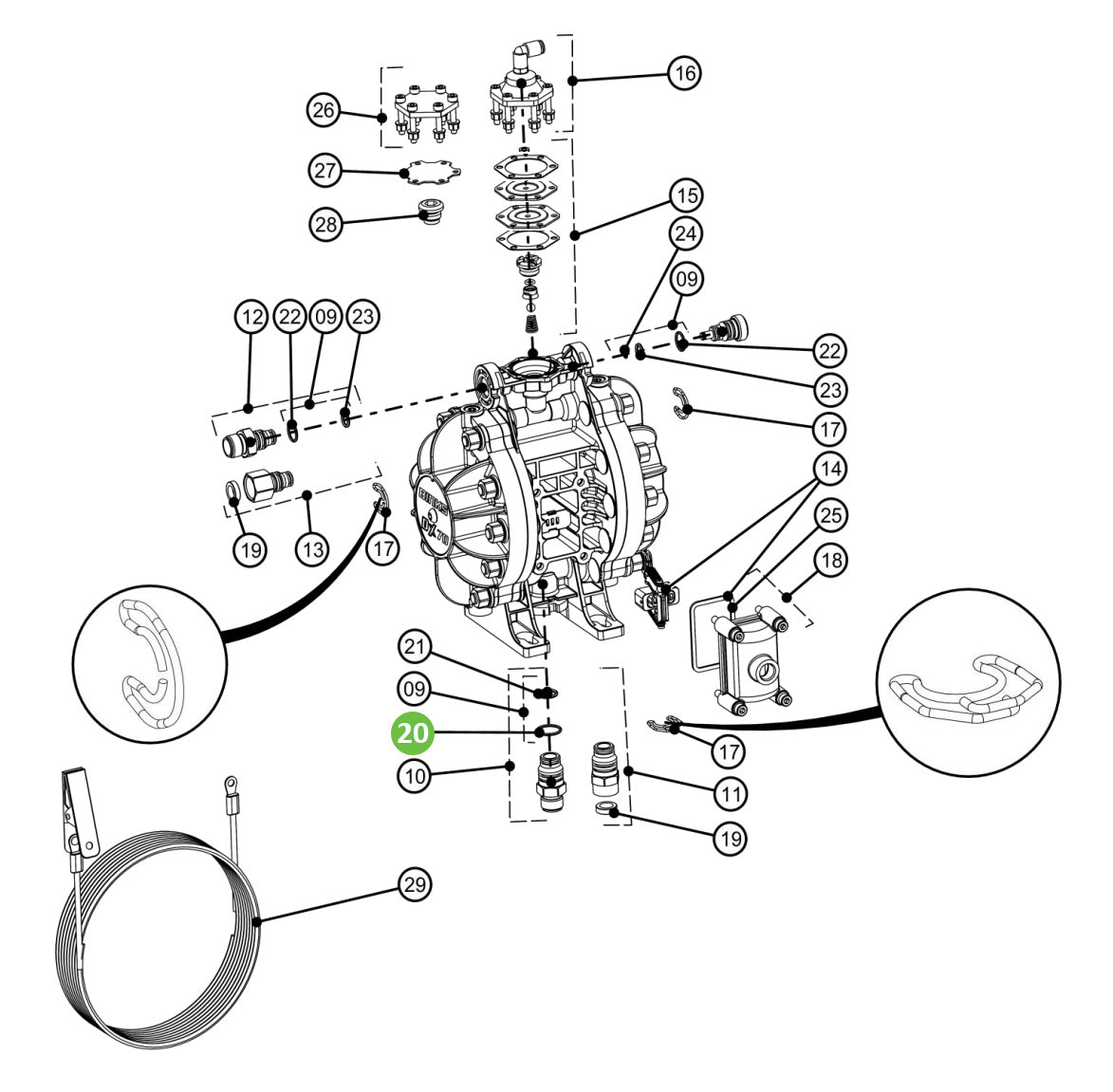 Binks DXK-20 O-Ring (x5)