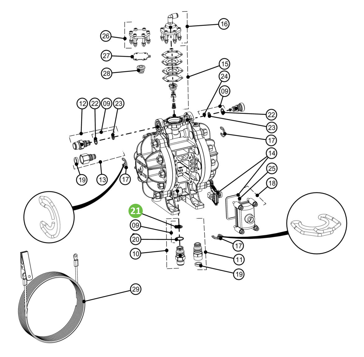 Binks DXK-21 O-Ring (x5)