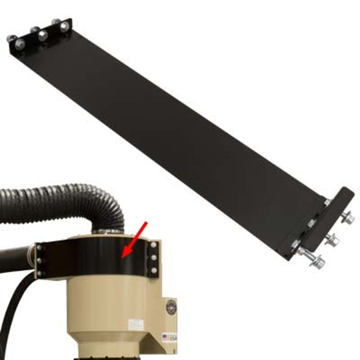 Pirate Brand - EMPIRE Style, Wear Plate, 900 CFM Reclaimer, (Factory Installed) (1" Pipe String)