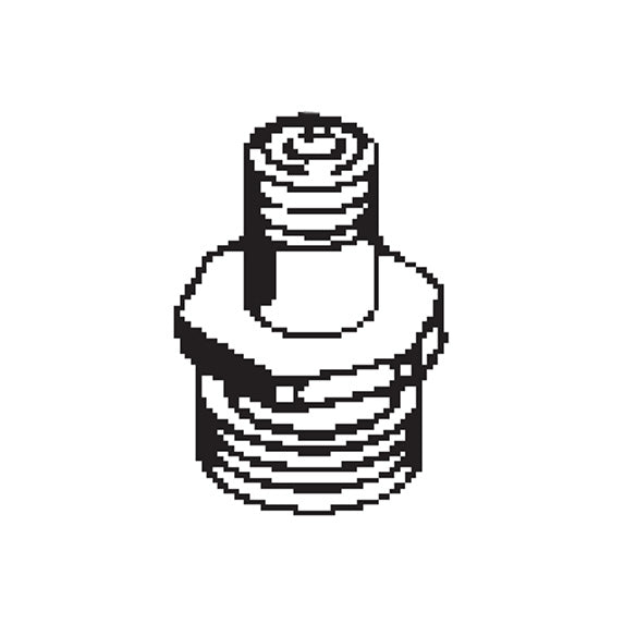 DeVilbiss HGS-21 Inlet Adapter, 3/8" NPSM(M)