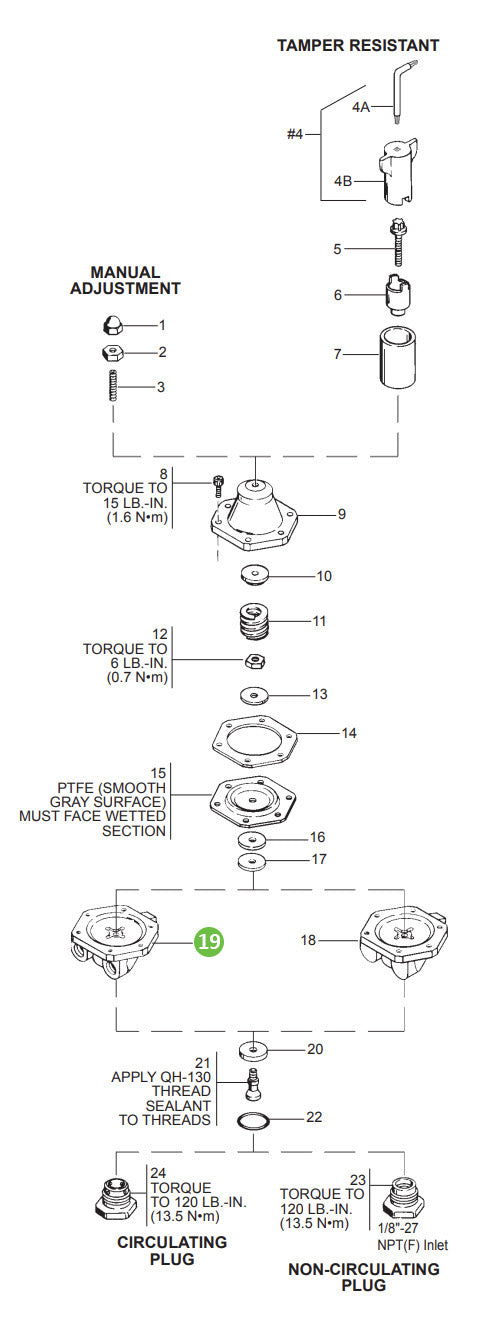 DeVilbiss HGS-7 Regulator Body, Circulating