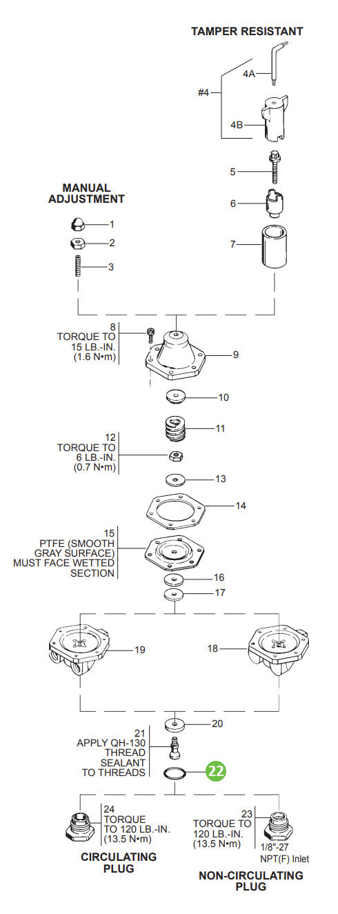 DeVilbiss SSG-8144 O-Ring, PTFE