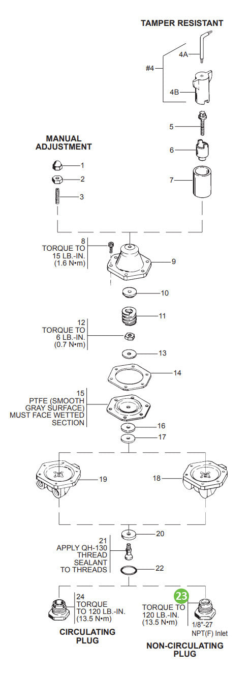 DeVilbiss HGS-27 Plug, Non-Circulating