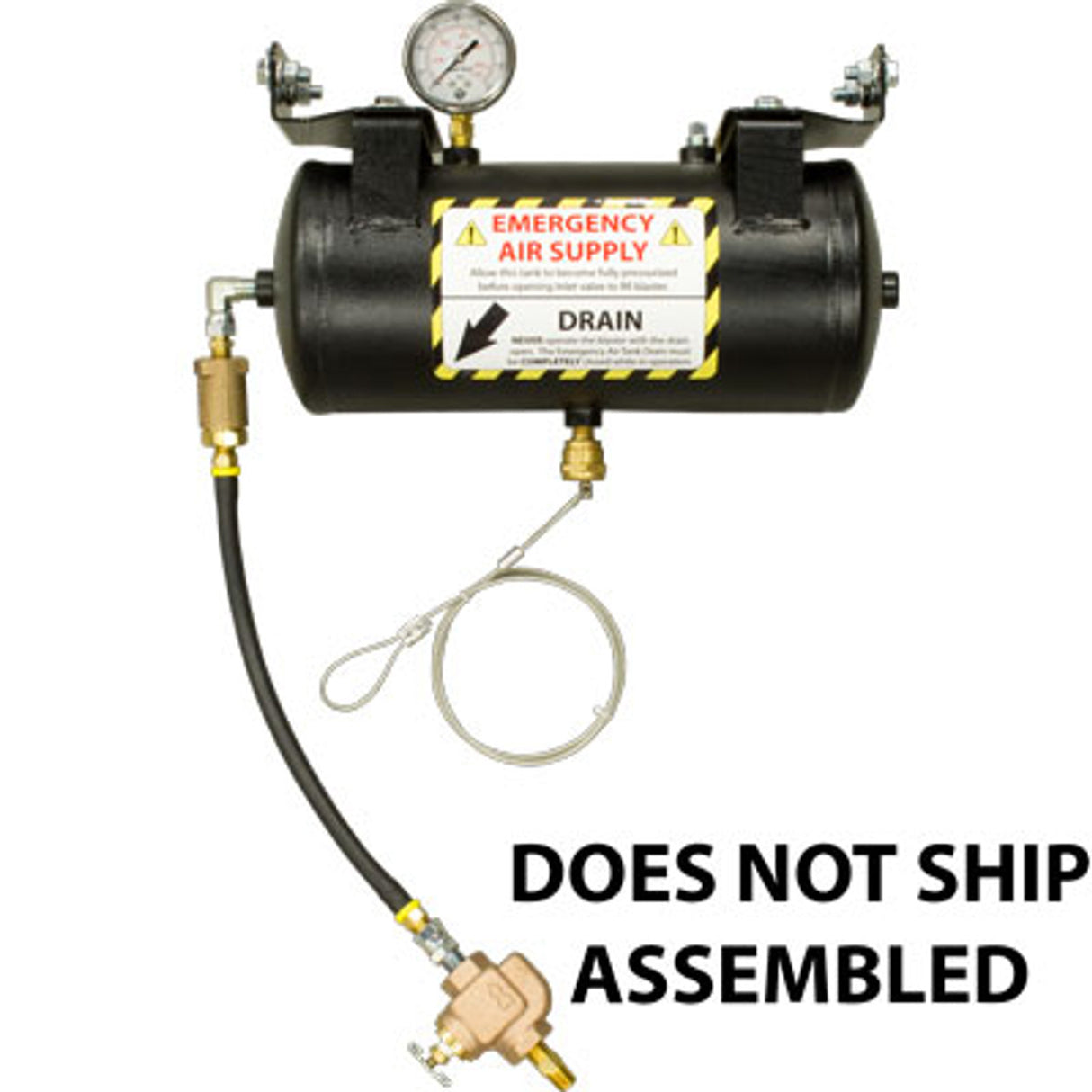 Pirate Brand - KEY HOUSTON Style, Small Pot Emergency Air Tank Assembly