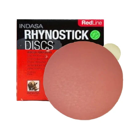 INDASA 5" Rhynostick RedLine PSA Solid Sanding Discs, 500 Series