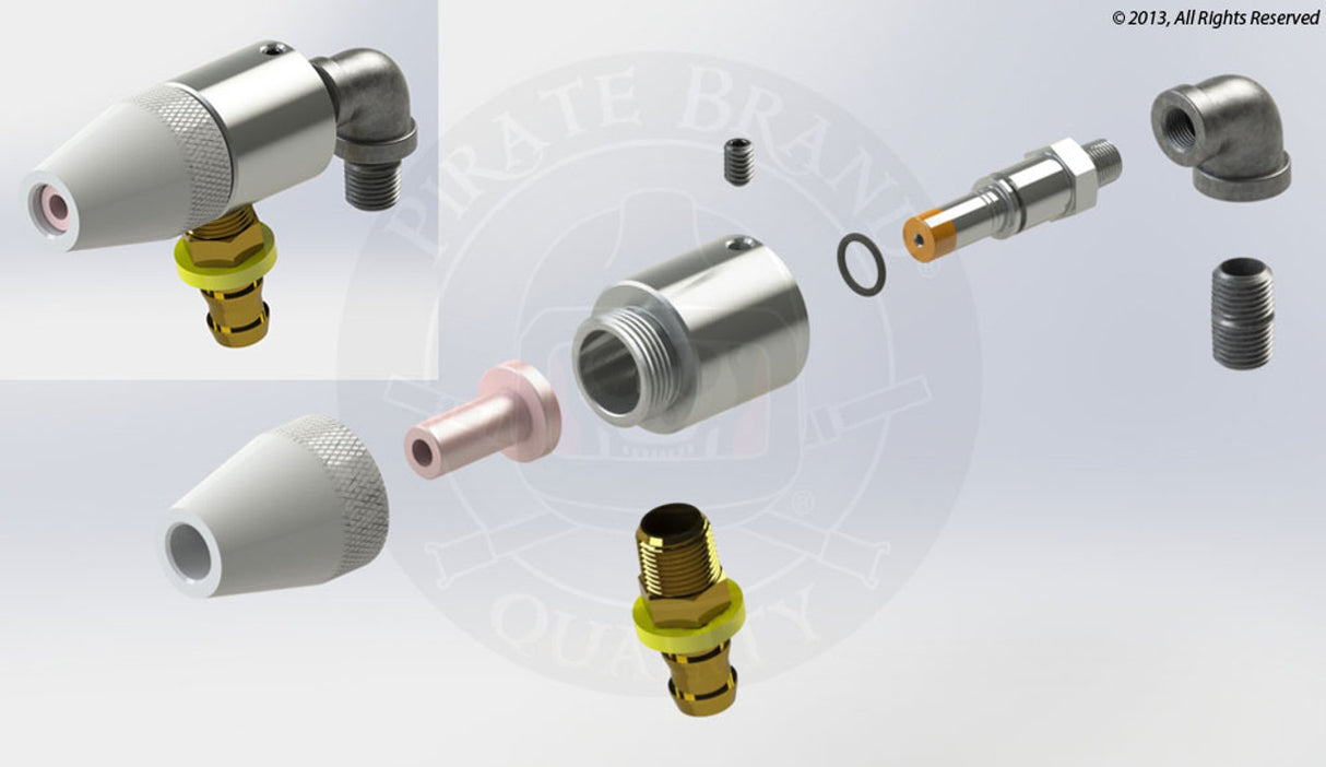 Pirate Brand - EMPIRE Style, Nipple, Galvanized, 1/4" x Closed