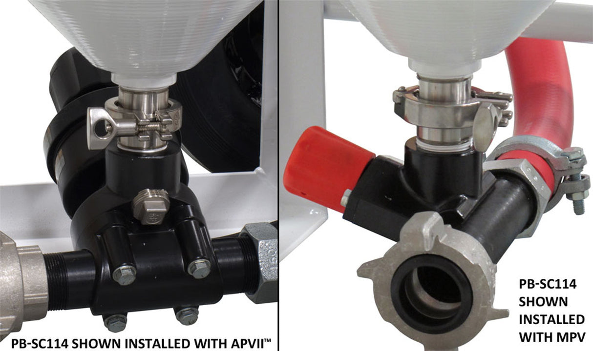 Pirate Brand - Sanitary Clamp Style, 1-1/4" MNPT Quick Removal Coupling, Metering Valve Disconnect Upgrade for Portable Abrasive Blasters