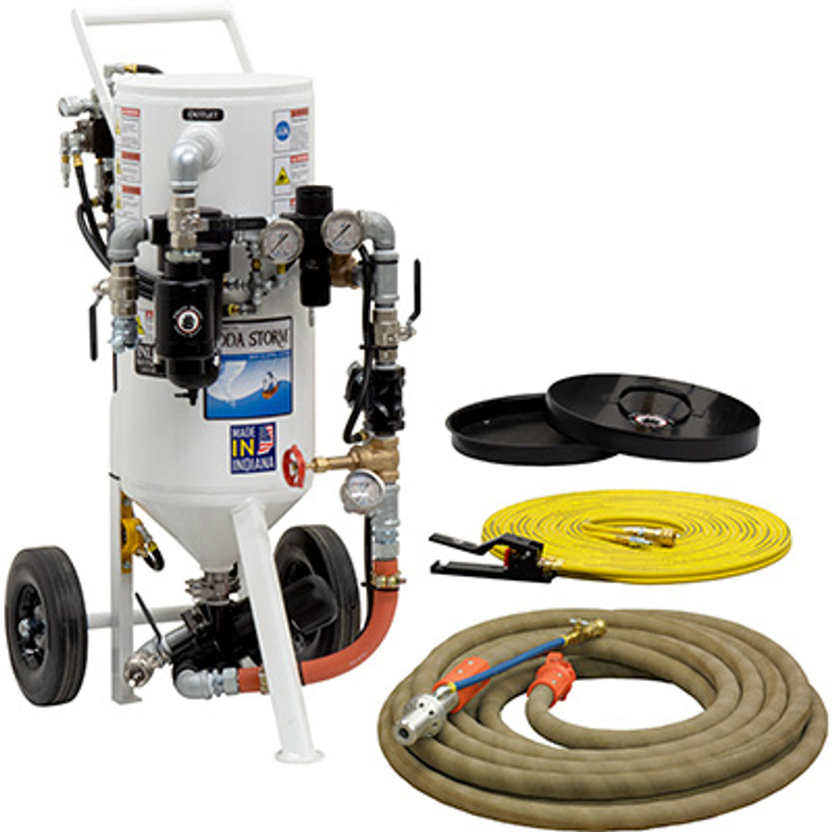 Pirate Brand, SODA STORM Series, 1.5 cu ft., Blast Pot, Portable, Pressure HOLD System, Pneumatic Controls