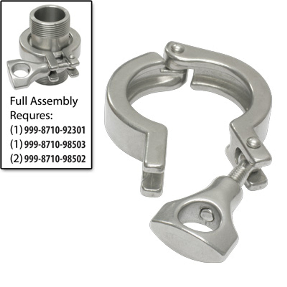 Pirate Brand - Sanitary Clamp Style, Quick Removal Coupling, Clamp Only