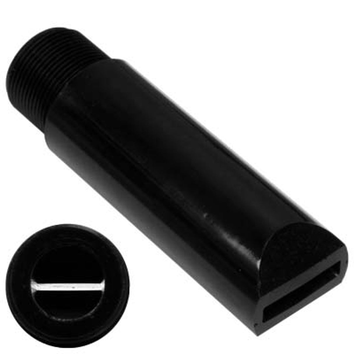 Pirate Brand - P & G Style, Nozzle, Tungsten Carbide, Fan, 3/8" Bore, 1" Entry, 1-1/4" NPSM Thread, All Poly Jacket