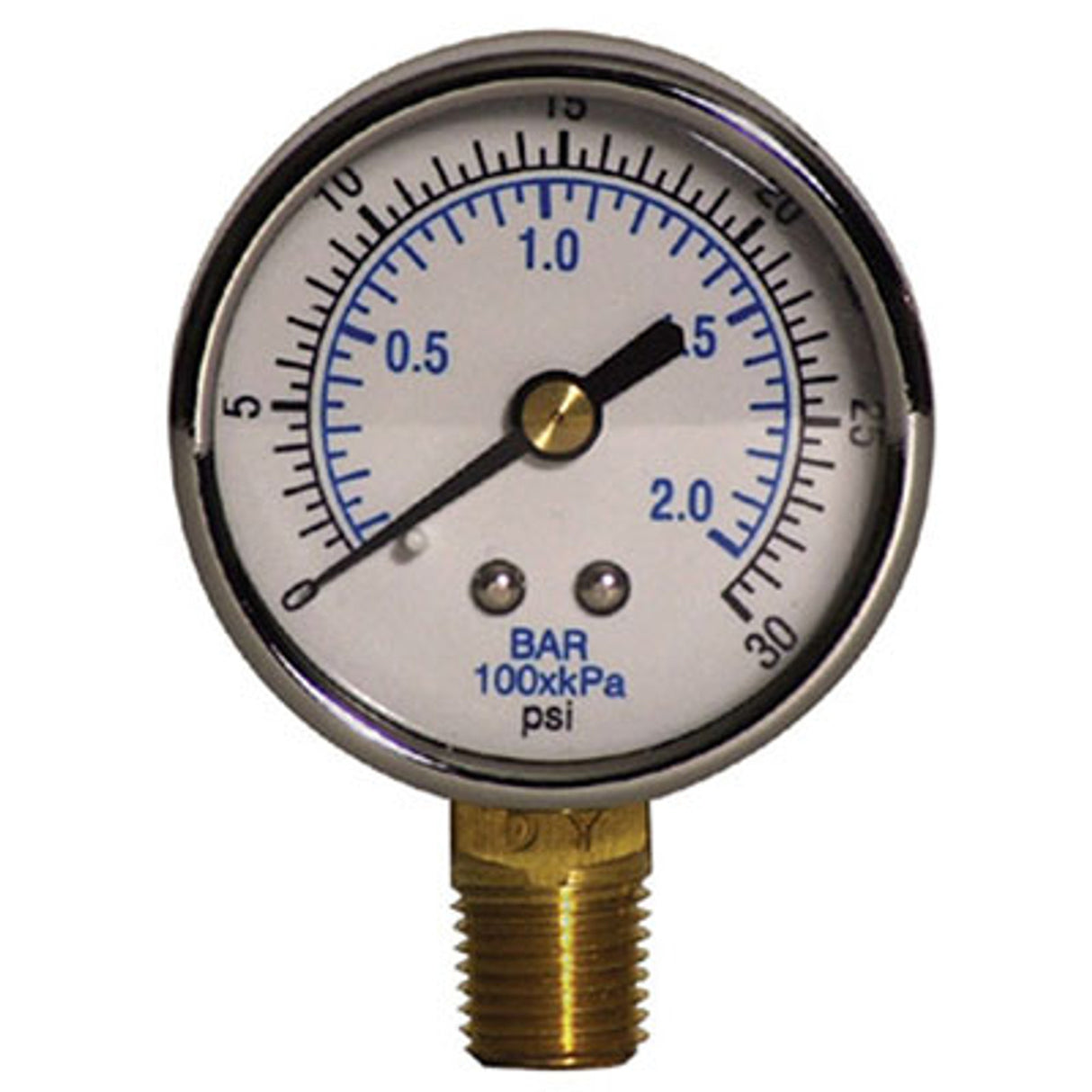 Pirate Brand - BULLARD®, Free Air Pump Pressure Gauge, 0-30 PSI