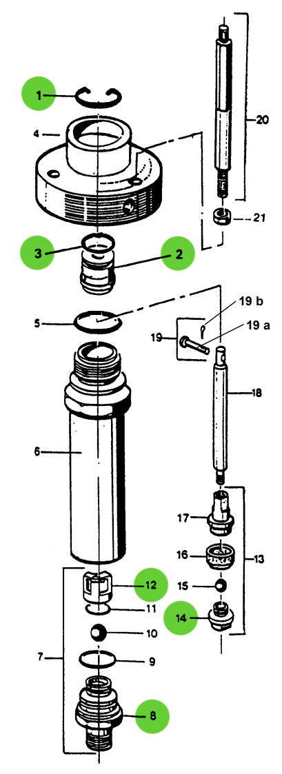 SAMES® KREMLIN® 144-850-191 hydraulic service kit for 10-14 Airmix® paint pump